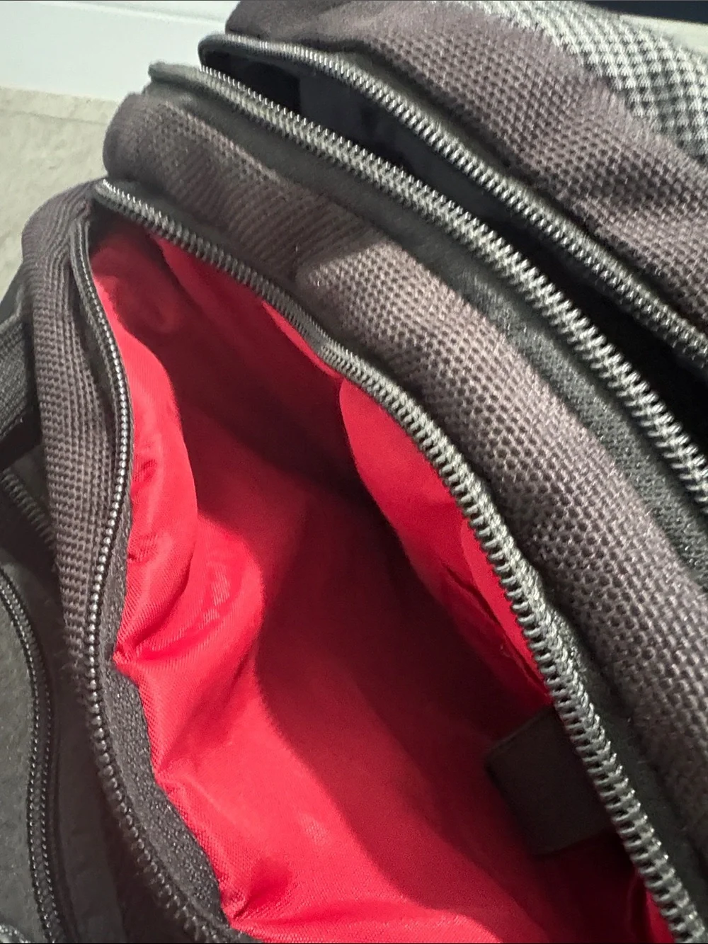 Swiss-Style Black and Gray Men's Backpack with Front Organizer